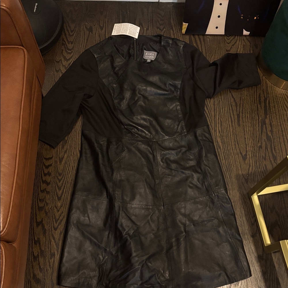 Jessica London Genuine Leather Dress